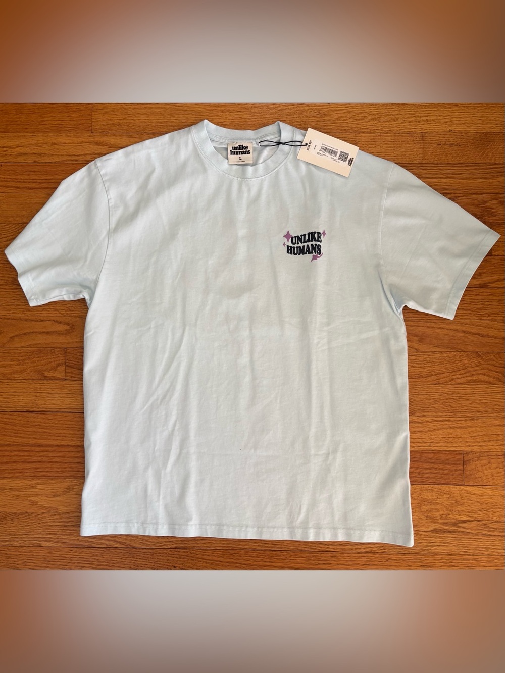 Unlike Humans Good Days Ahead T-Shirt Men’s Large Multicolor Tee New w FLAW